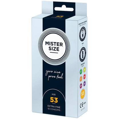 MISTER SIZE - KONDOMSTØRRELSE M 53 MM (10 ENHETER)