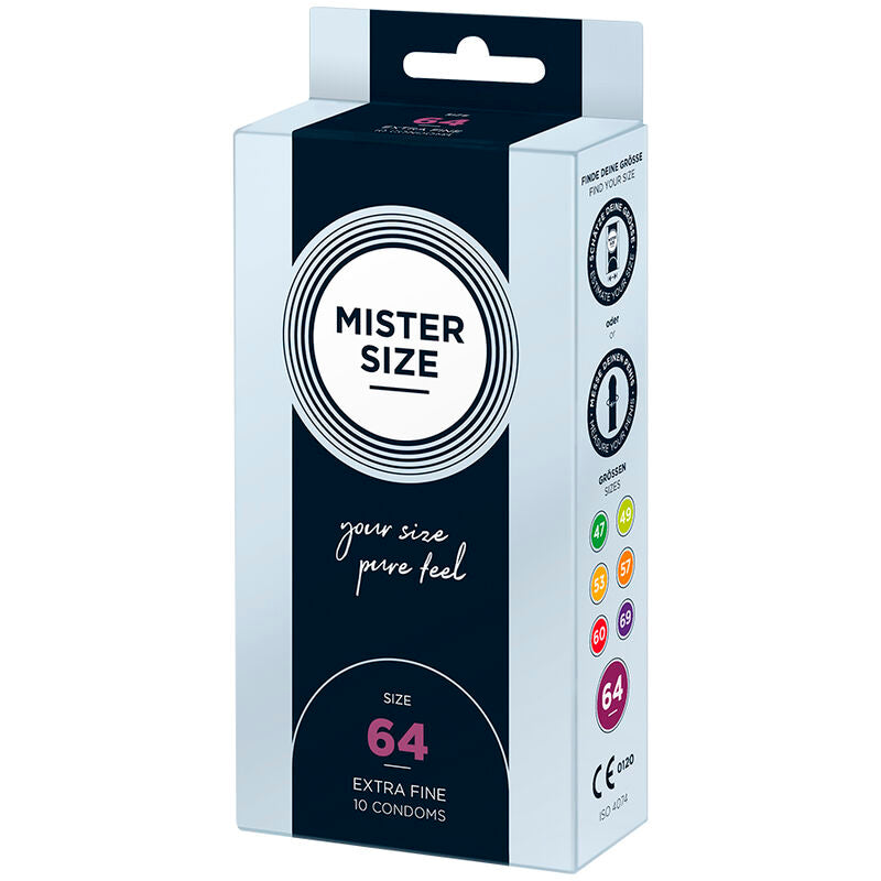 MISTER SIZE - KONDOMSTØRRELSE XXL 64 MM (10 ENHETER)