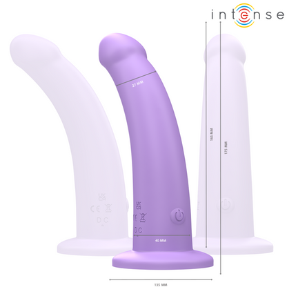 INTENS - EDDIE VIBRATOR 17,5 CM 10 VIBRASJONER LILLA FJERNKONTROLL