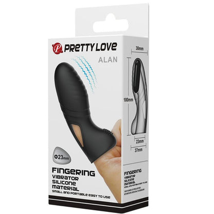 PRETTY LOVE - ALAN SILIKON FINGERVIBRATOR SVART