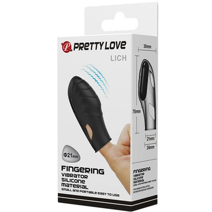PRETTY LOVE - LICH SILIKON FINGERVIBRATOR SVART