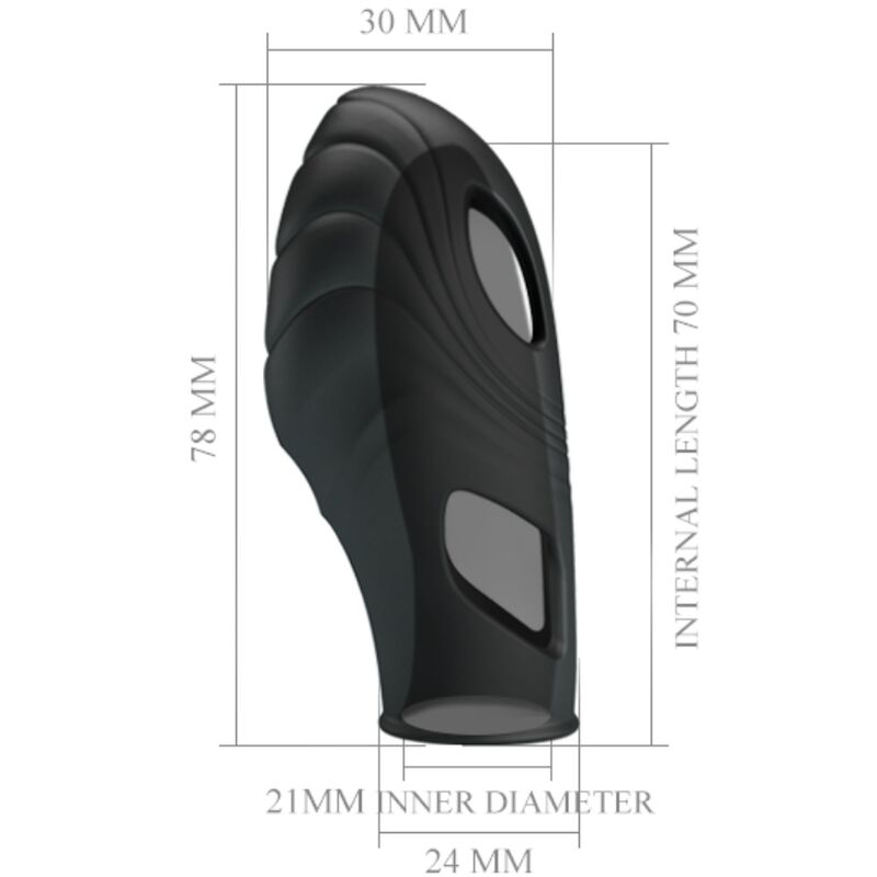 PRETTY LOVE - LICH SILIKON FINGERVIBRATOR SVART