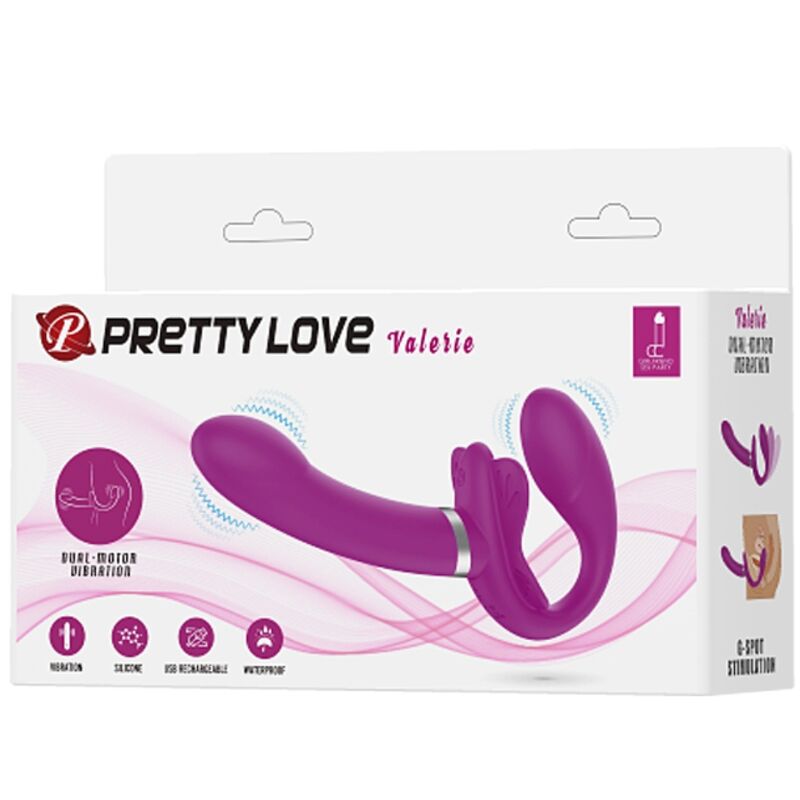 PRETTY LOVE - VALERIE DOBBEL STRAP-ON VIBRATOR 12 VIBRASJONER LILLA