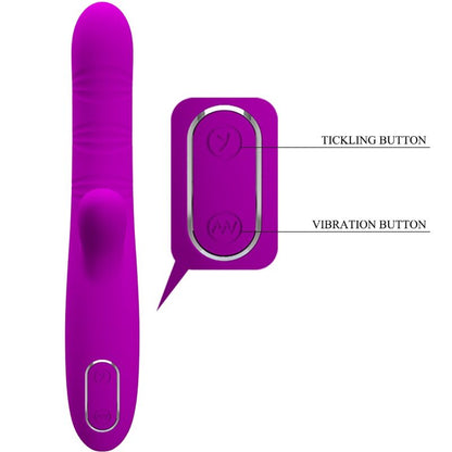 PRETTY LOVE - ANGELIQUE MULTIFUNKSJONSVIBRATOR + KLITORISSTIMULATOR LILLA