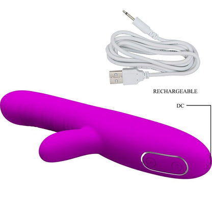 PRETTY LOVE - ANGELIQUE MULTIFUNKSJONSVIBRATOR + KLITORISSTIMULATOR LILLA