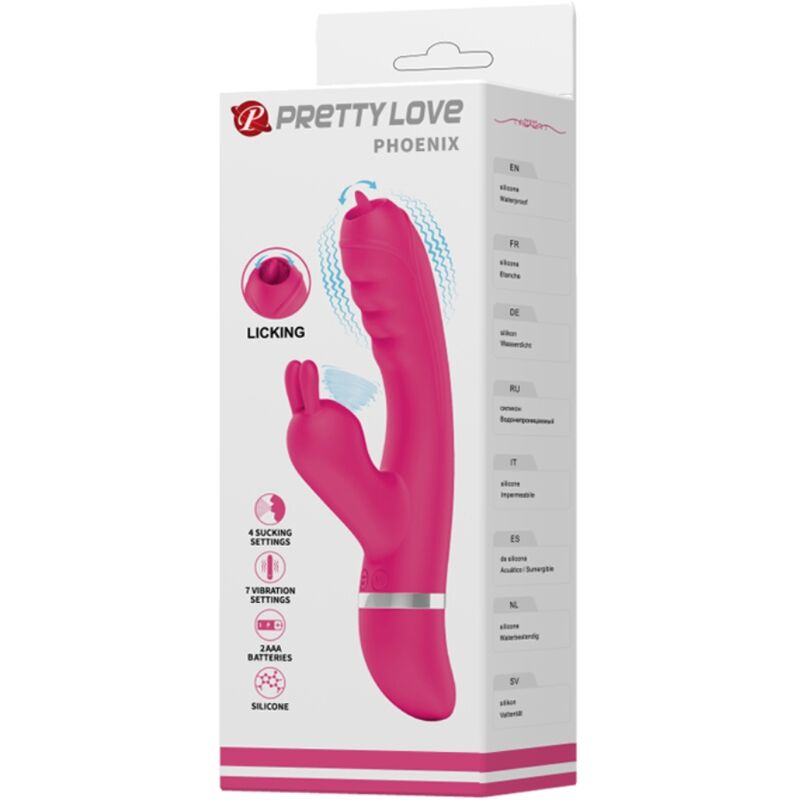PRETTY LOVE - PHOENIX MULTIFUNKSJONSKANINVIBRATOR ROSA