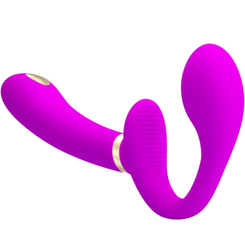 PRETTY LOVE - THUNDERBIRD DOBBEL STRAP-ON VIBRATOR FJERNKONTROLL LILLA