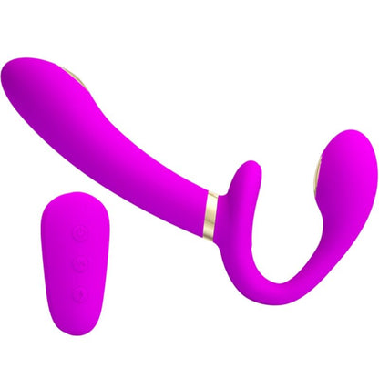 PRETTY LOVE - THUNDERBIRD DOBBEL STRAP-ON VIBRATOR FJERNKONTROLL LILLA