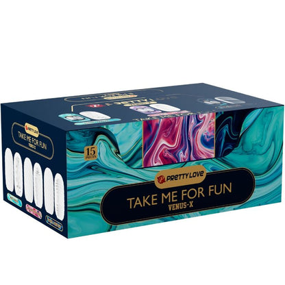 PRETTY LOVE - VENUS X 15 MANNLIGE ONANIER I SILIKON, HVITE