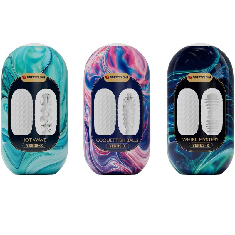 PRETTY LOVE - VENUS X 15 MANNLIGE ONANIER I SILIKON, HVITE