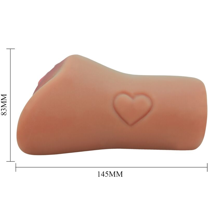 CRAZY BULL - SKARLAGRENET VAGINA OG ANUSDESIGN MED HJERTE I KJØTT