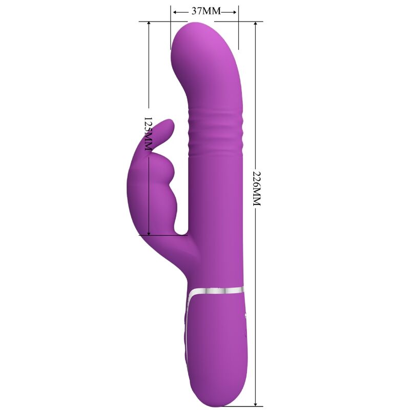 PRETTY LOVE - COALE 4-I-1 MULTIFUNKSJONSKANINVIBRATOR LILLA