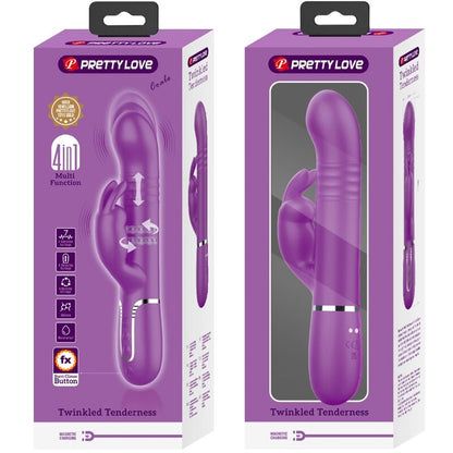 PRETTY LOVE - COALE 4-I-1 MULTIFUNKSJONSKANINVIBRATOR LILLA