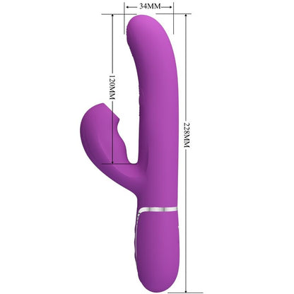 PRETTY LOVE - PERLITA 3-I-1 MULTIFUNKSJONSKANINVIBRATOR LILLA