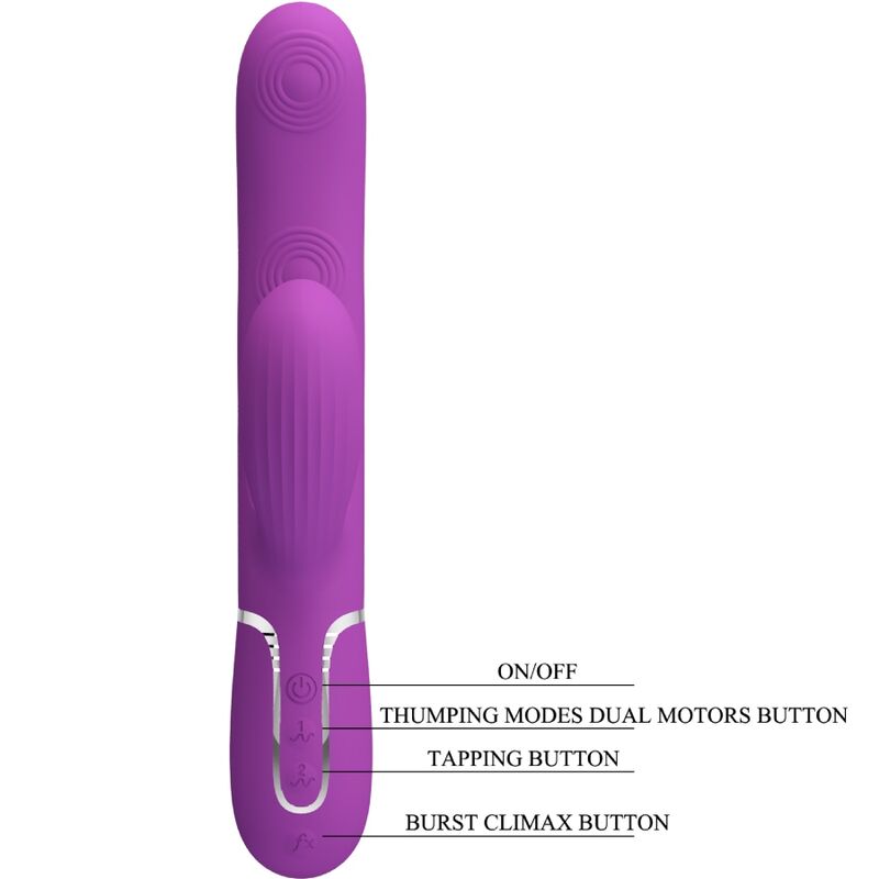 PRETTY LOVE - PERLITA 3-I-1 MULTIFUNKSJONSKANINVIBRATOR LILLA
