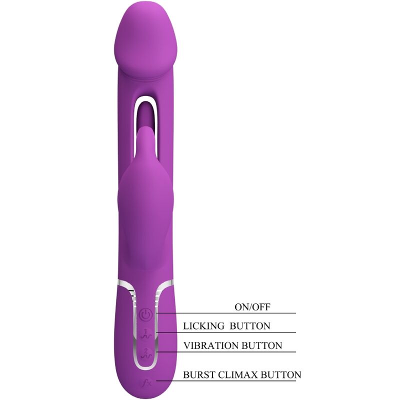 PRETTY LOVE - KAMPAS 3-I-1 MULTIFUNKSJONSKANINVIBRATOR LILLA