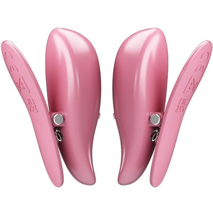 PRETTY LOVE - CAILEY NIPPLE CLAMPS 10 VIBRATIONS REMOTE CONTROL PINK