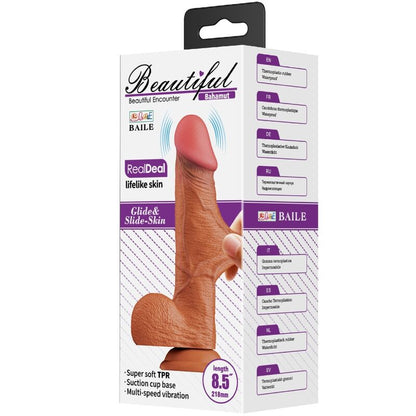 BAILE - BAHAMUT REALISTIC VIBRATOR 21.8 CM FLESH REMOTE CONTROL