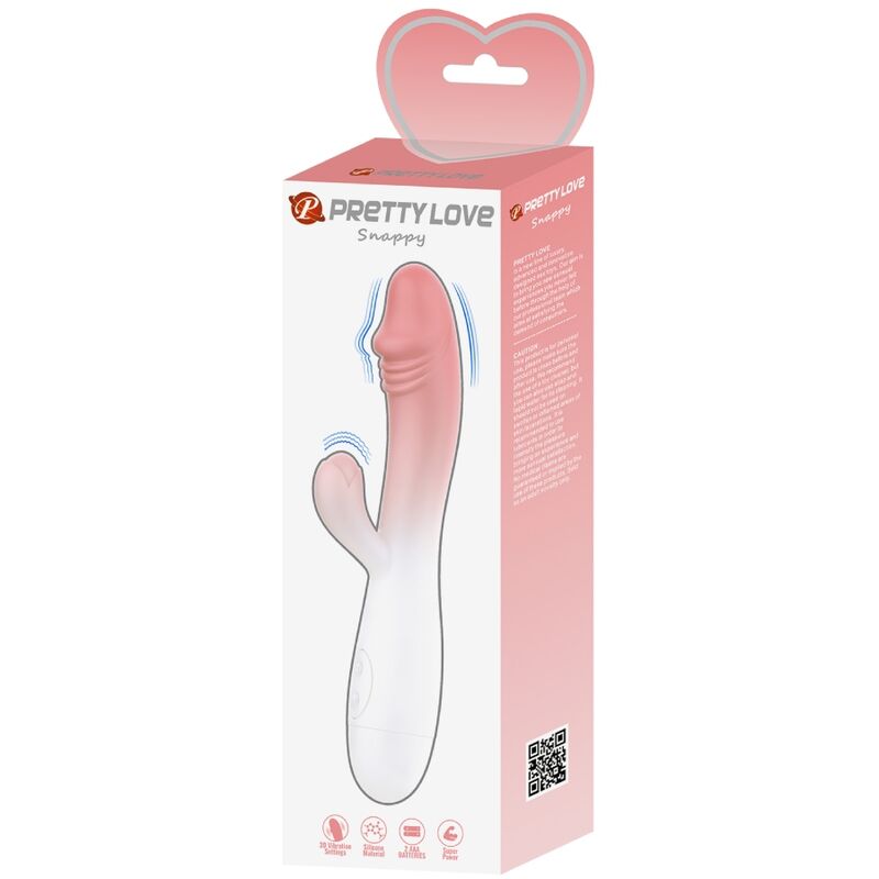 PRETTY LOVE - SNAPPY KANINVIBRATOR 30 VIBRASJONER ROSA