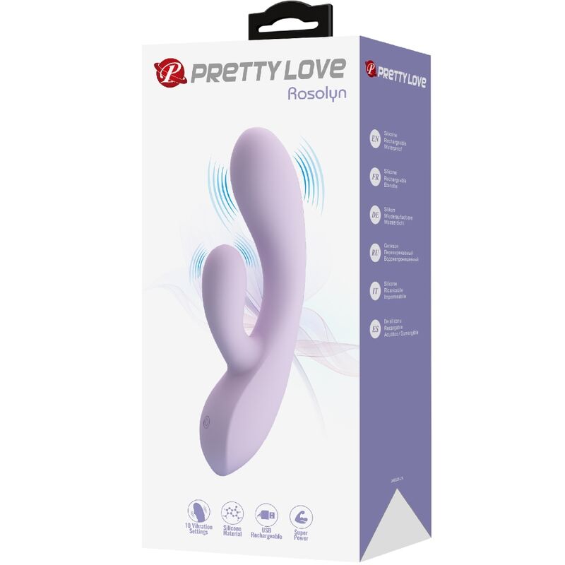 PRETTY LOVE - ROSOLYN KANINVIBRATOR 10 VIBRASJONER LILLA