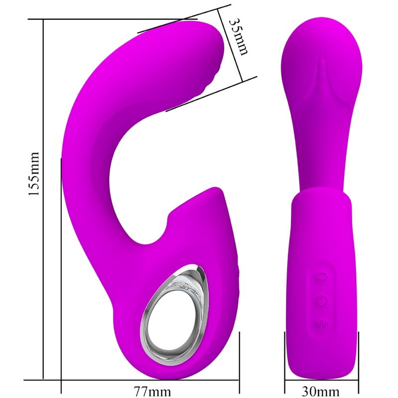 PRETTY LOVE - SIBEL SIBEL G-PUNKTSVIBRATOR + KLITORISSTIMULATOR 10 VIBRASJONER LILLA