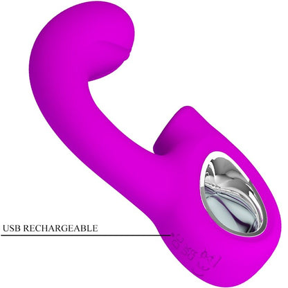 PRETTY LOVE - SIBEL SIBEL G-PUNKTSVIBRATOR + KLITORISSTIMULATOR 10 VIBRASJONER LILLA