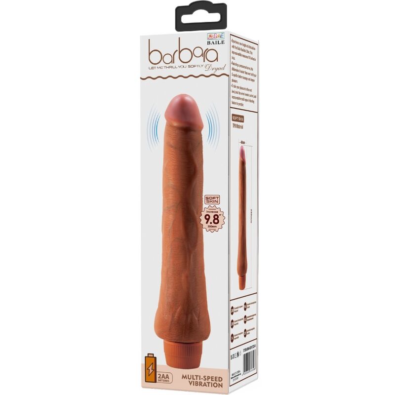 BAILE - DRYAD REALISTIC VIBRATOR 25 CM MULATTO