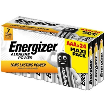 ENERGIZER - ALKALISK POWER AAA ALKALISKE BATTERIER LR03 BOKS*24 (3 BOKS*8 BATTERIER)