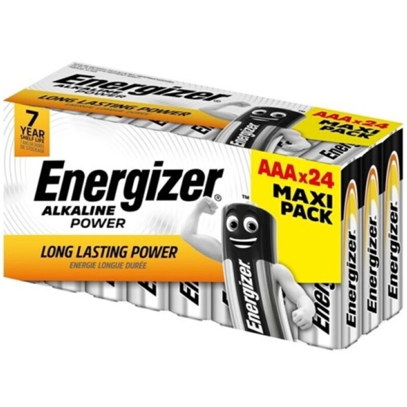 ENERGIZER - ALKALISK POWER AAA ALKALISKE BATTERIER LR03 BOKS*24 (3 BOKS*8 BATTERIER)