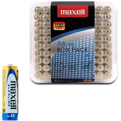 MAXELL - ALKALISKE BATTERIER AA LR6-PAKNING * 100 BATTERIER