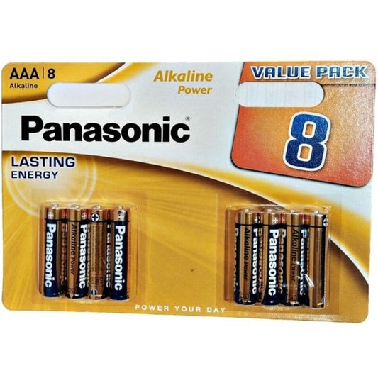 PANASONIC - BRONSE ALKALISKE AAA-BATTERIER LR03 BLISTER*8