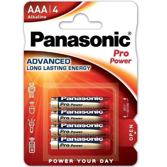 PANASONIC - PRO POWER ALKALINE AAA BATTERY LR03 BLISTER*4