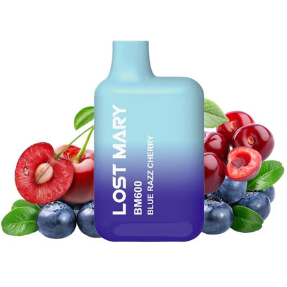 LOST MARY - BM600 NIKOTINVAPER 2% ENGANGS BLÅ RAZZ KIRSEBÆR