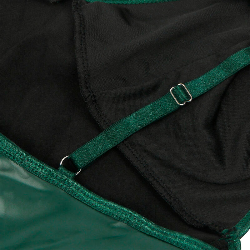 SUBBLIME - 955441 KJOLE MED GRØNNE SKINNSTROPPER L/XL