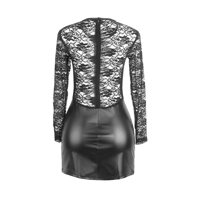 SUBBLIME - 955595 LANGERMET KJOLE MED SVART BLONDE S/M