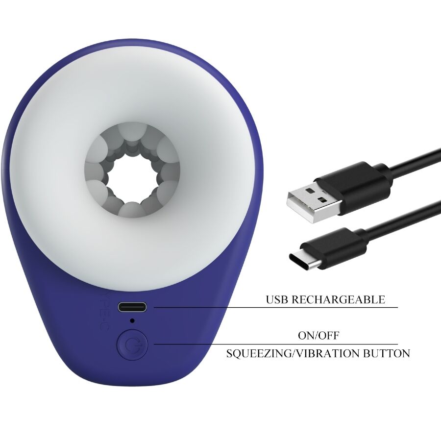 PRETTY LOVE - DJ LADY MANNLIG MATURBATOR MED VIBRASJON 5 INNSTILLINGER LILLA