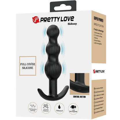 PRETTY LOVE - SIDNEY ANALVIBRATOR 10 VIBRASJONER SVART