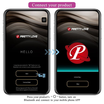 PRETTY LOVE - LEVIATHAN APP CONTROLLED VIBRATOR PURPLE