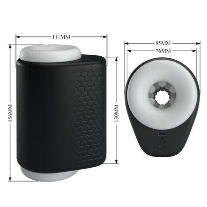 PRETTY LOVE - DJ GIRL MANNLIG MATURBATOR MED VIBRASJON 5 INNSTILLINGER SVART