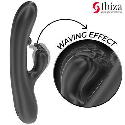 IBIZA - POWERFUL RABBIT VIBRATOR WITH MASSAGING ROLLING PEARL
