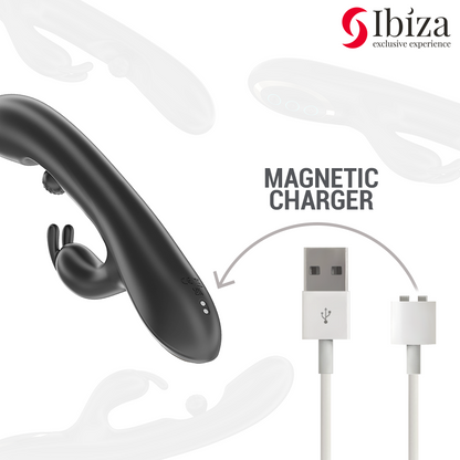 IBIZA - POWERFUL RABBIT VIBRATOR WITH MASSAGING ROLLING PEARL