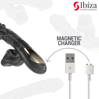 IBIZA - VIBRATOR OG KLITORISSTIMULATOR MED BITENDE OG ROTASJONSEFFEKT