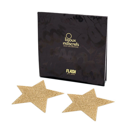 BIJOUX - INDISCRETS FLASH GOLDEN STAR NIPPLE DEKSLER