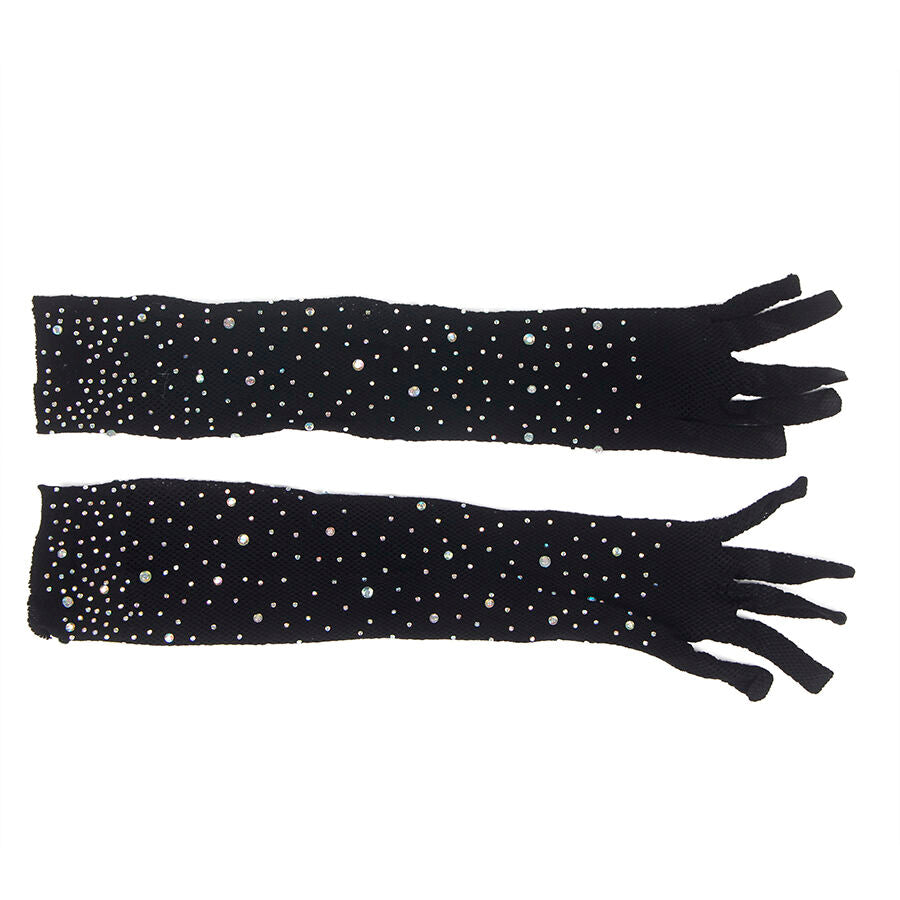 SUBBLIME - 957469SHINE TRANSPARENT GLOVES BLACK S/M