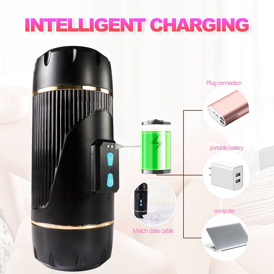 SHEQU - KAY DOBBELMASTURBATOR MED DOBBEL MUNN- OG VAGINAVIBRASJON