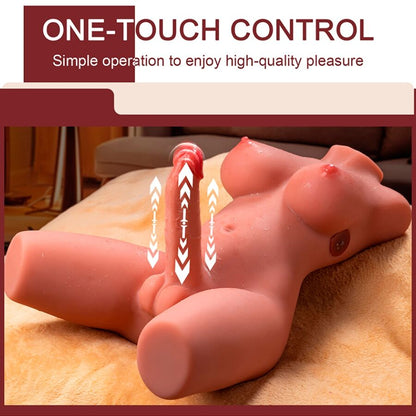 XISE - MIAH LADY BOY FEMALE TORSO WITH DILDO WITH VIBRATION AND THRUSTING 55 CM