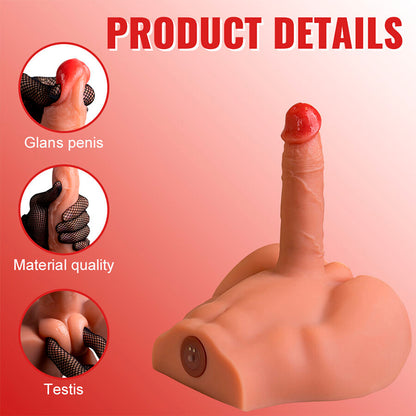 XISE - PEEL DILDO RUMPE REALISTISK DILDO MASTURBATOR FORAN POSISJON MED STYK 17,5 CM