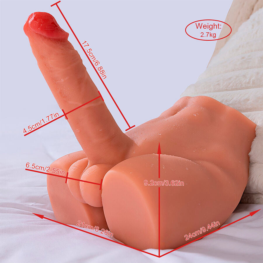 XISE - PEEL DILDO RUMPE REALISTISK DILDO MASTURBATOR FORAN POSISJON MED STYK 17,5 CM