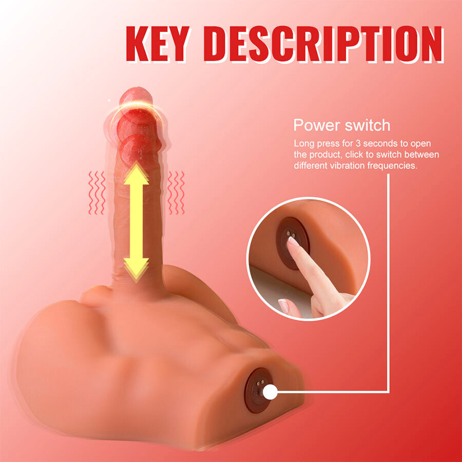 XISE - PEEL DILDO RUMPE REALISTISK DILDO MASTURBATOR FORAN POSISJON MED STYK 17,5 CM