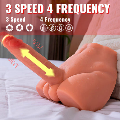 XISE - PEEL DILDO RUMPE REALISTISK DILDO MASTURBATOR FORAN POSISJON MED STYK 17,5 CM